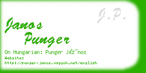 janos punger business card